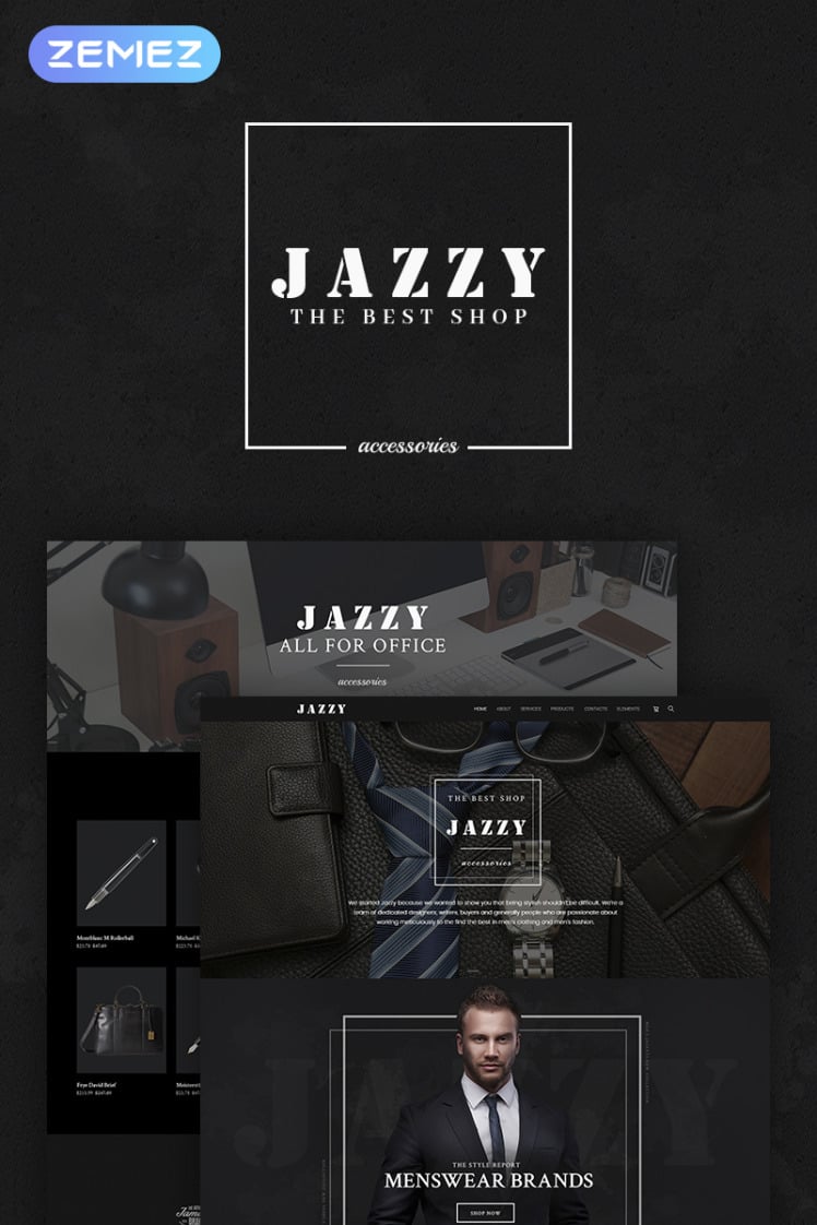 Jazzy Mens Accessories Shop WooCommerce Theme