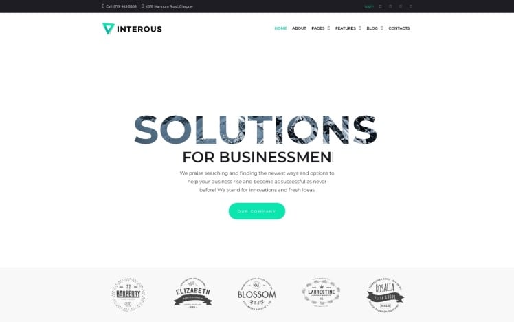 Interious Business Services WordPress Theme