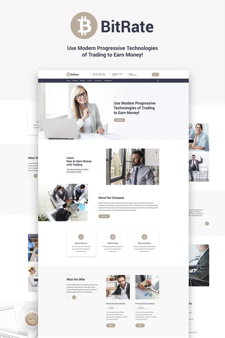 BitRate Bitcoin WordPress Themes
