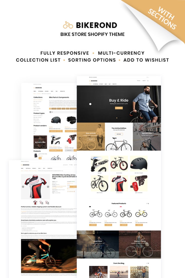 BikeRond Bike Shop Responsive Shopify Theme #66867