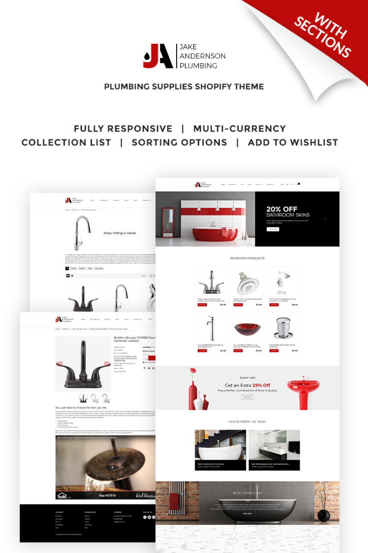 Jake Anderson Plumbing Shopify Theme #66870