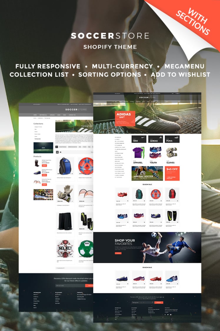 Soccer Store Shopify Theme #67039