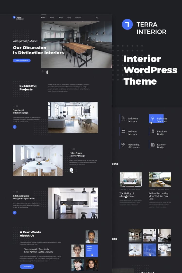 Terra Interior Interior Design WordPress Theme