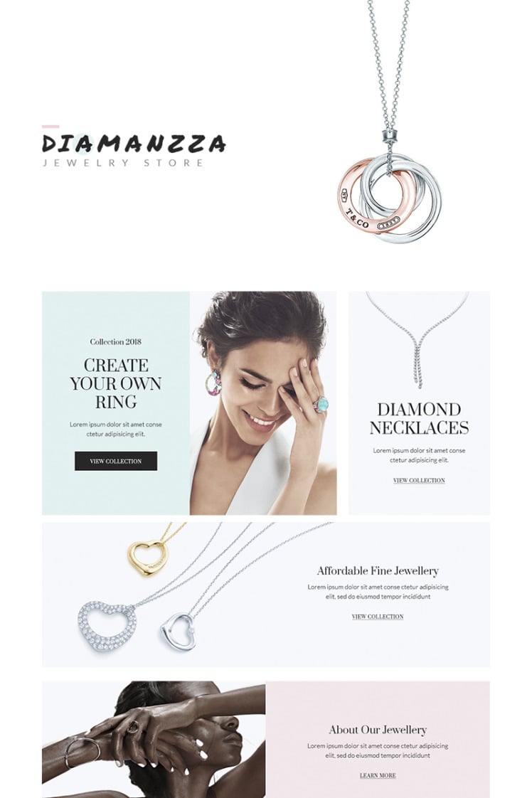 Diamanzza Jewelry Store WooCommerce Theme