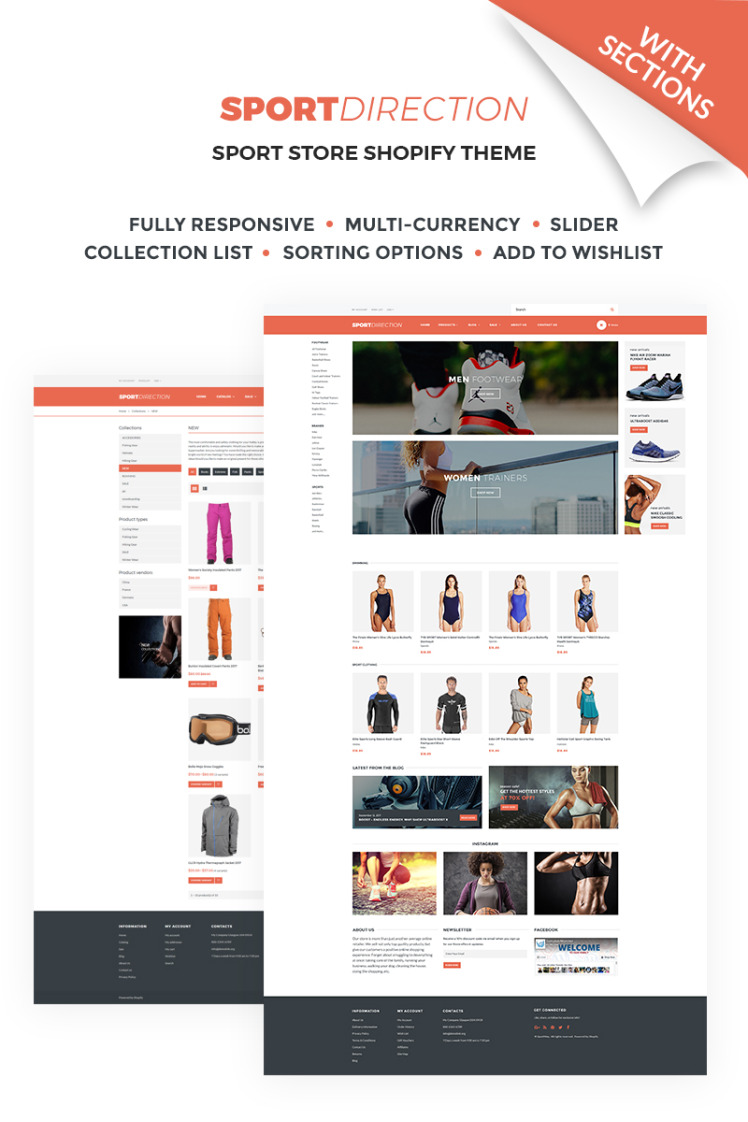 Sport Direction Sports Store Shopify Theme #67399