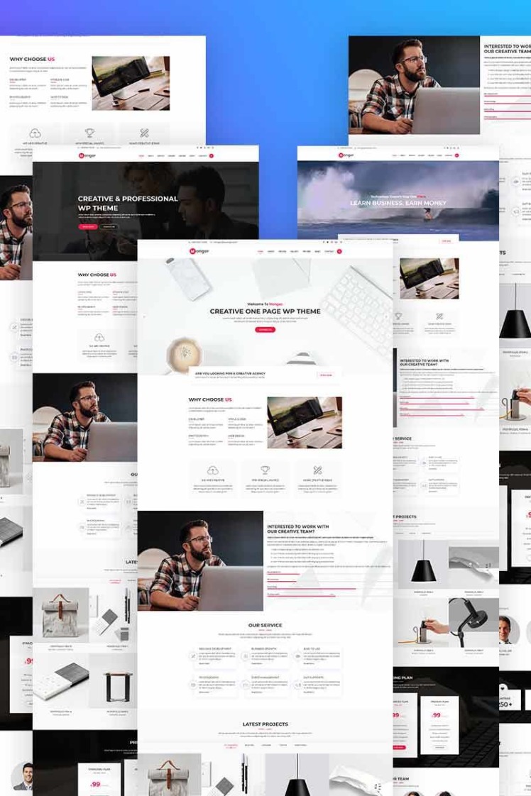 Monger One Page WordPress Theme