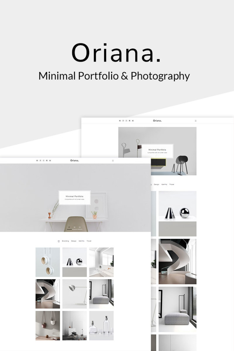 Oriana Minimal Portfolio Photography WordPress Theme