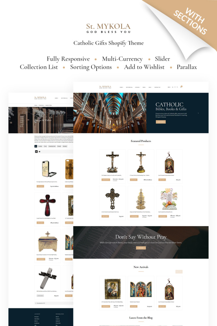 St Mykola Catholic Store Shopify Theme #67677