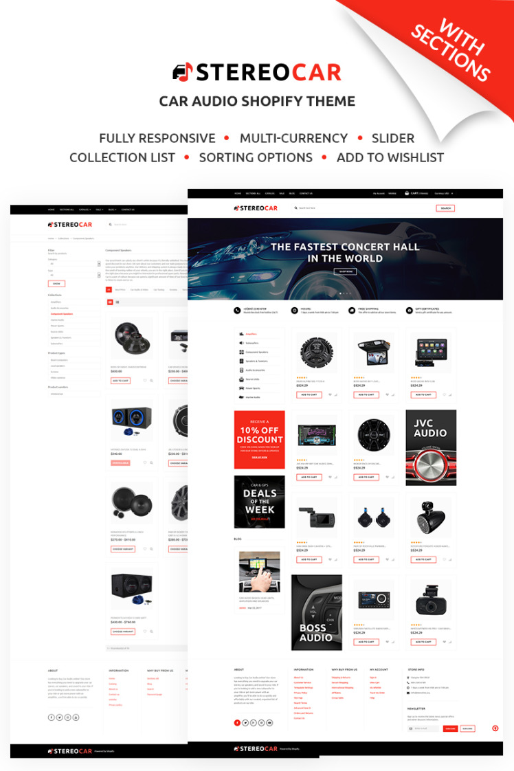 Stereocar Efficient Automobiles Parts Accessories Online Shopify Theme #67697