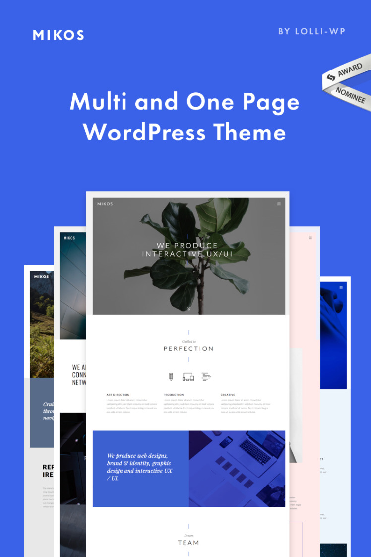 Mikos Multi and One Page WordPress Theme