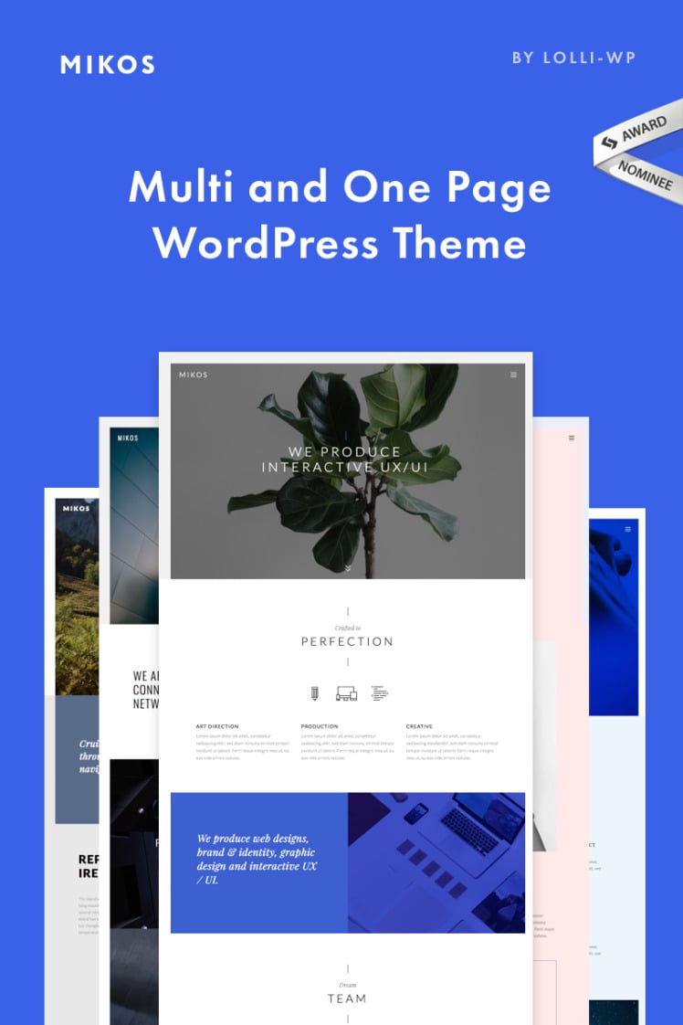 Mikos Multi and One Page WordPress Themes