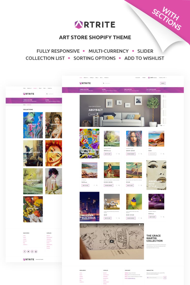 Artrite Marvellous Art Paintings Online Store Shopify Theme