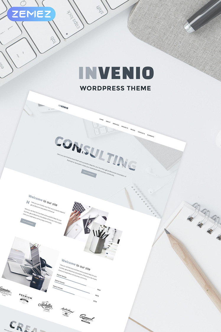 Invenio Classy Financial Advisor WordPress Theme