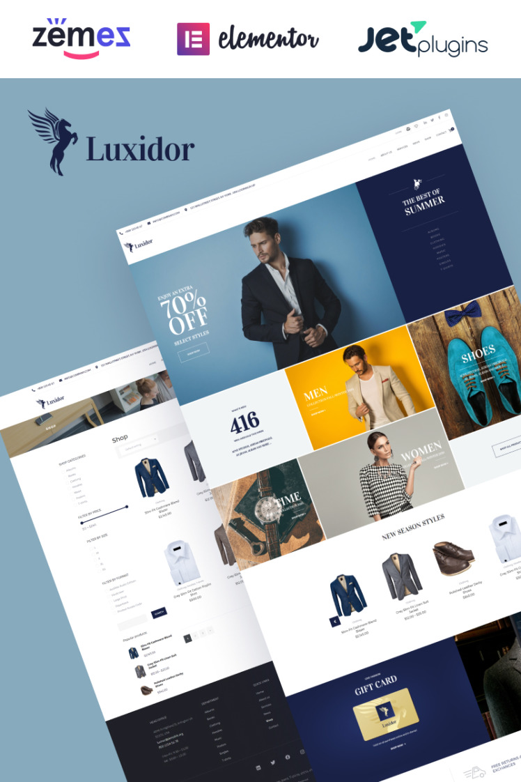 Luxidor Accessories and Apparel Fashion Elementor WooCommerce Theme