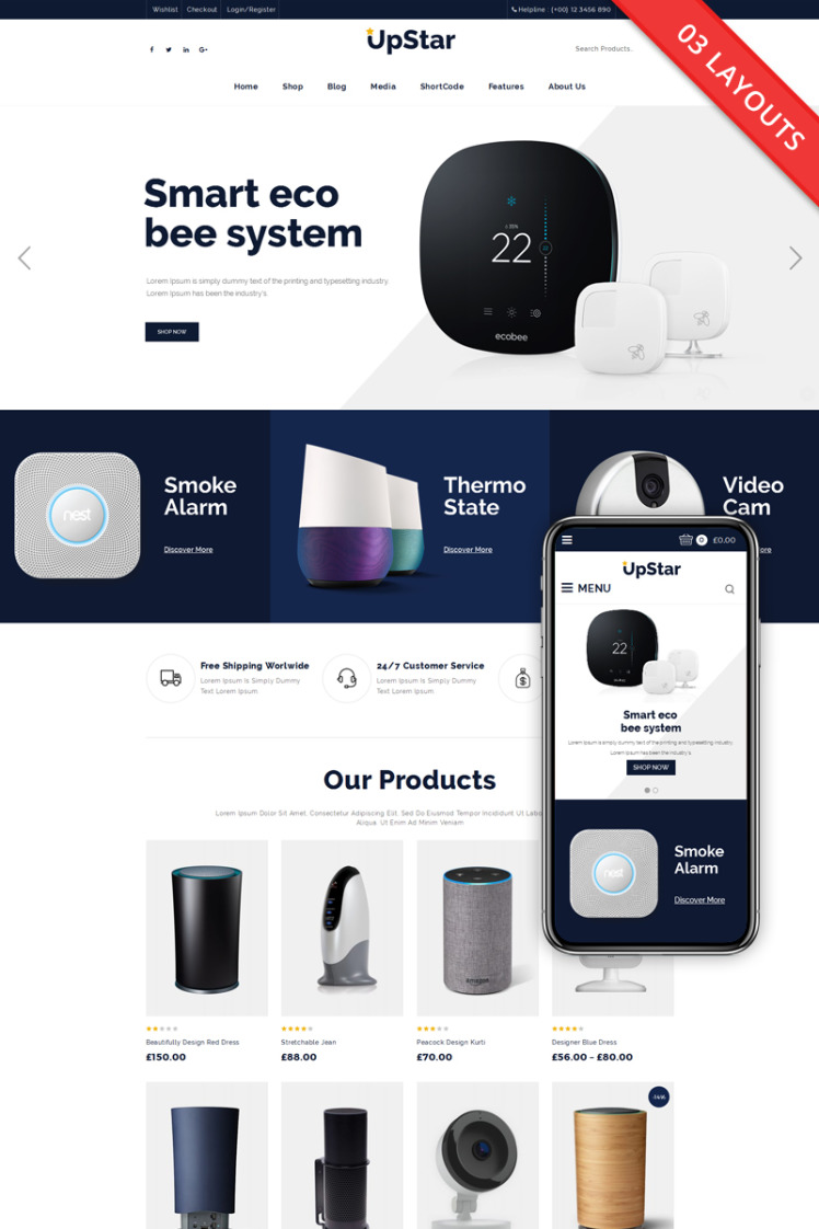 UpStar Multipurpose Store WooCommerce Themes