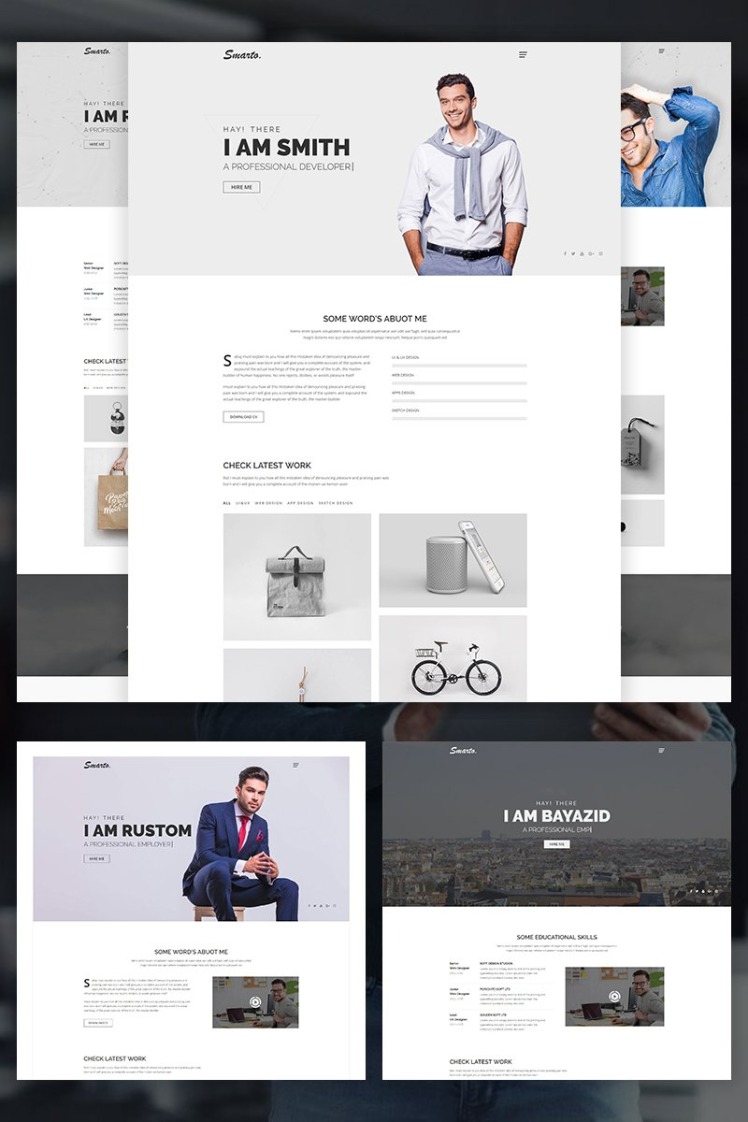 Smarto - Creative Portfolio Website Template #69070