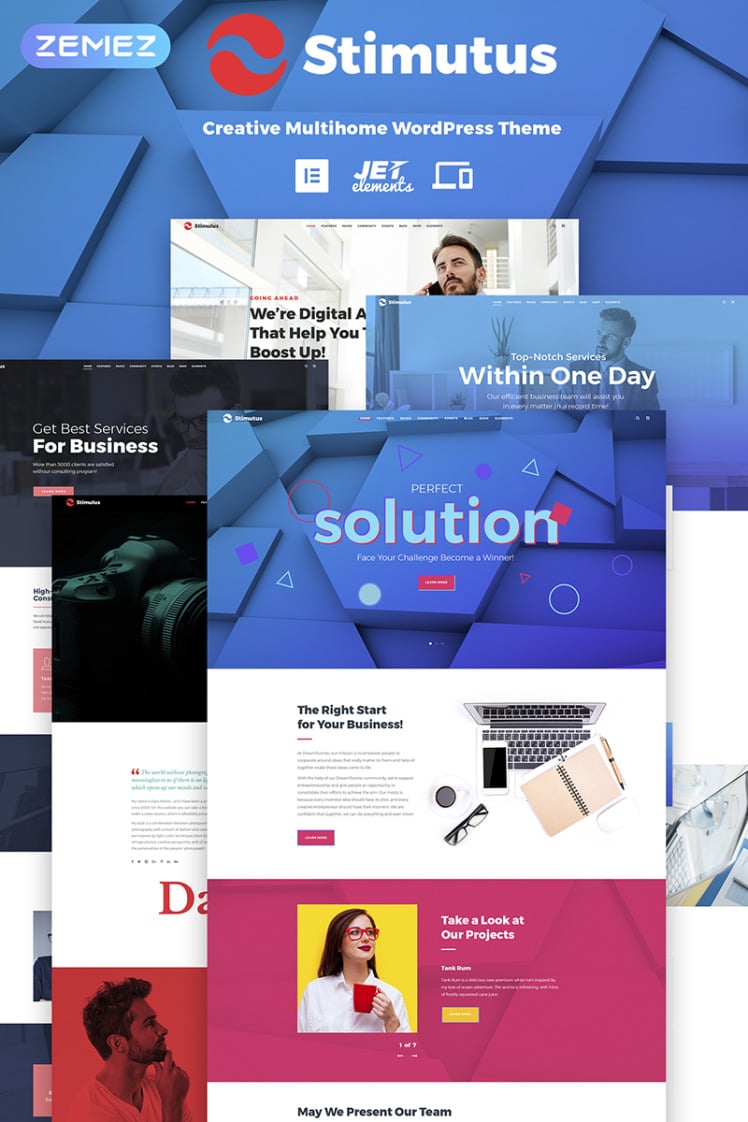 Stimutus Creative Multihome Elementor WordPress Theme