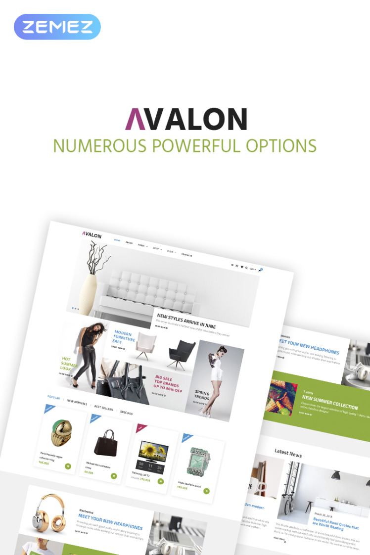 Avalon Furniture Store Elementor WooCommerce Theme