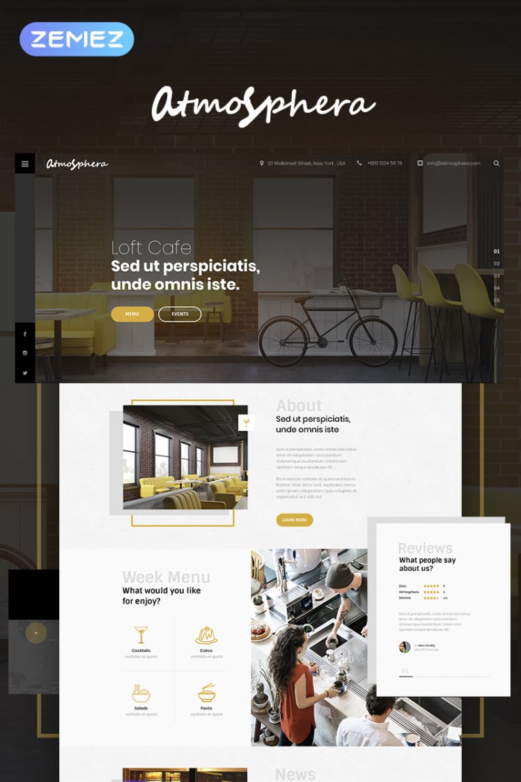 Lunar Cafe Cafe Restaurant Elementor WordPress Theme