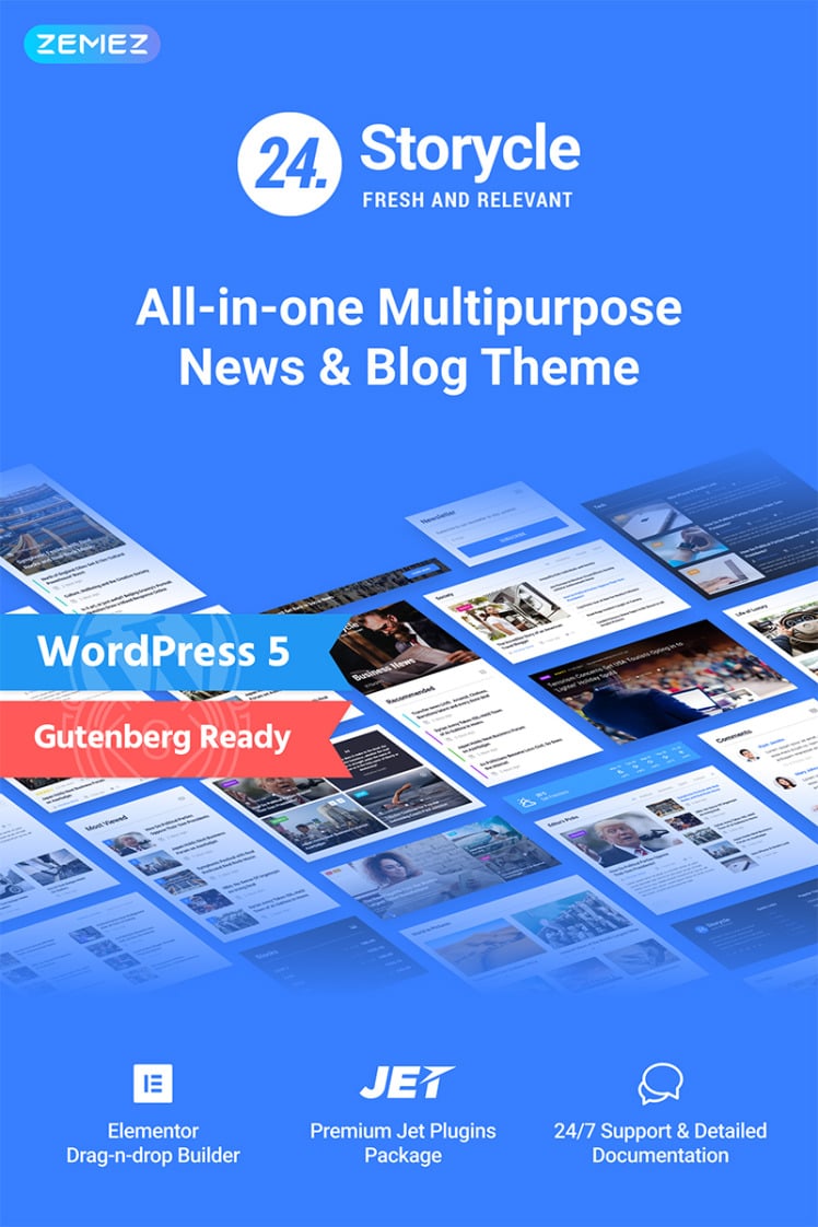 Storycle Multipurpose News Portal WordPress Elementor Theme