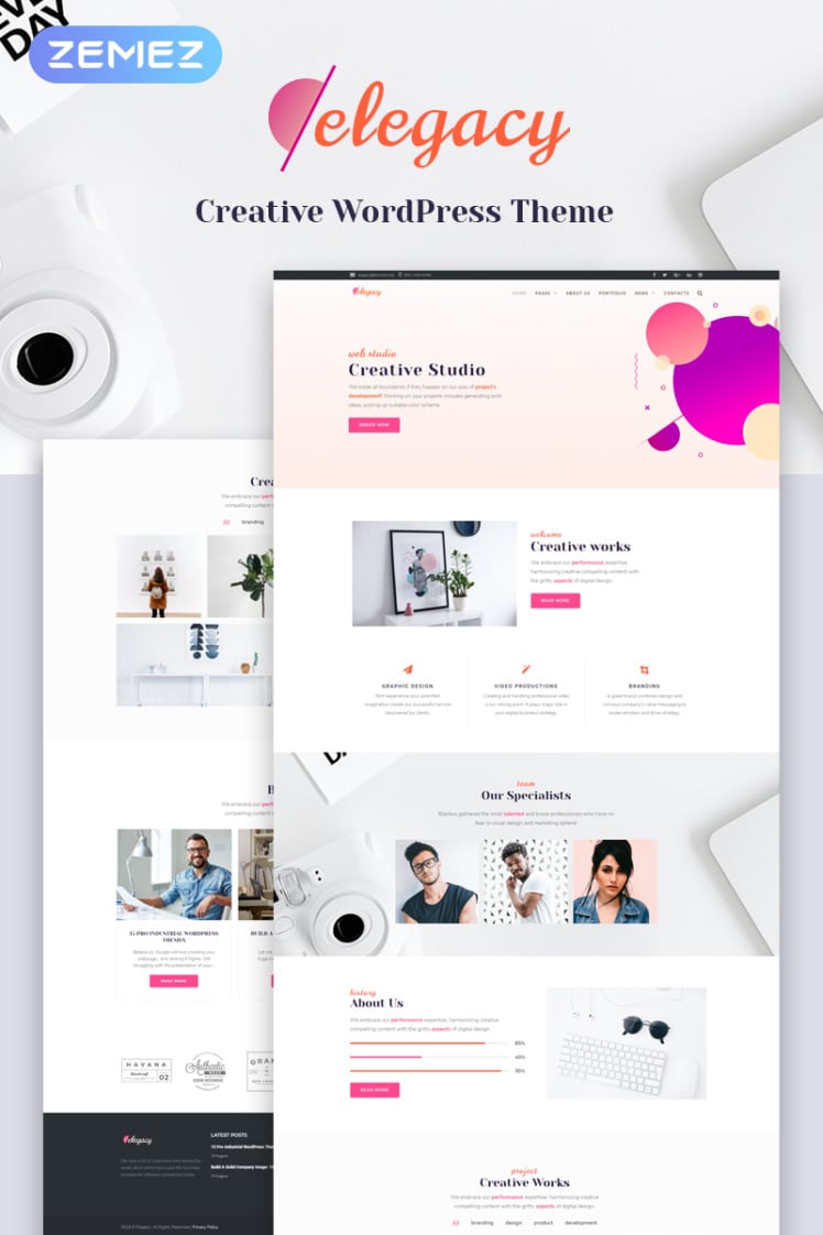 Elegacy Creative WordPress Elementor Theme