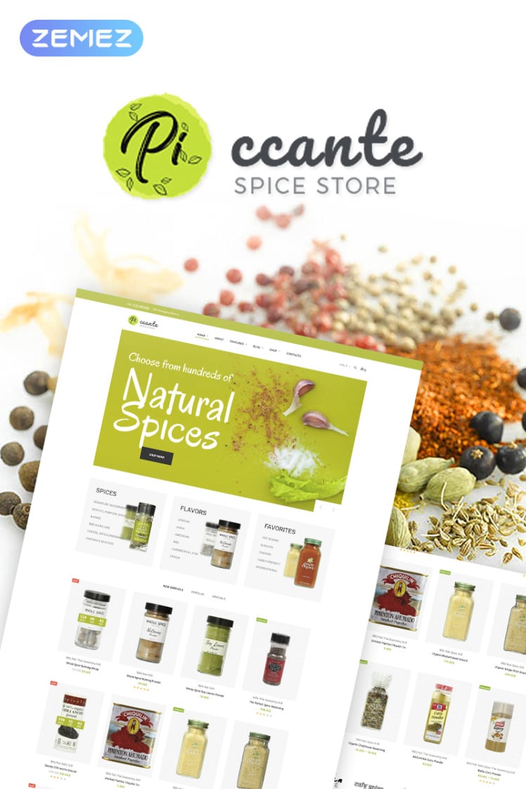 Piccante Spices Store Elementor WooCommerce Theme