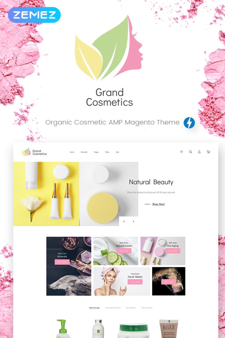 GrandCosmetics Cosmetics Store Magento Themes