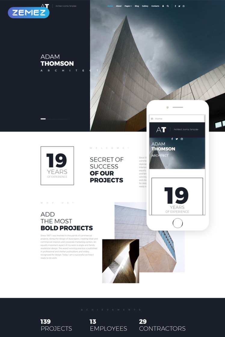 AT Solid Architecture Agency Joomla Templates