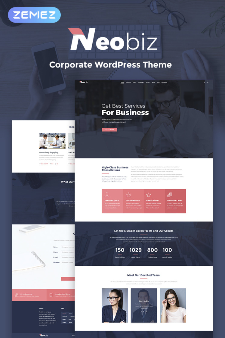 Neobiz Corporate Elementor WordPress Theme