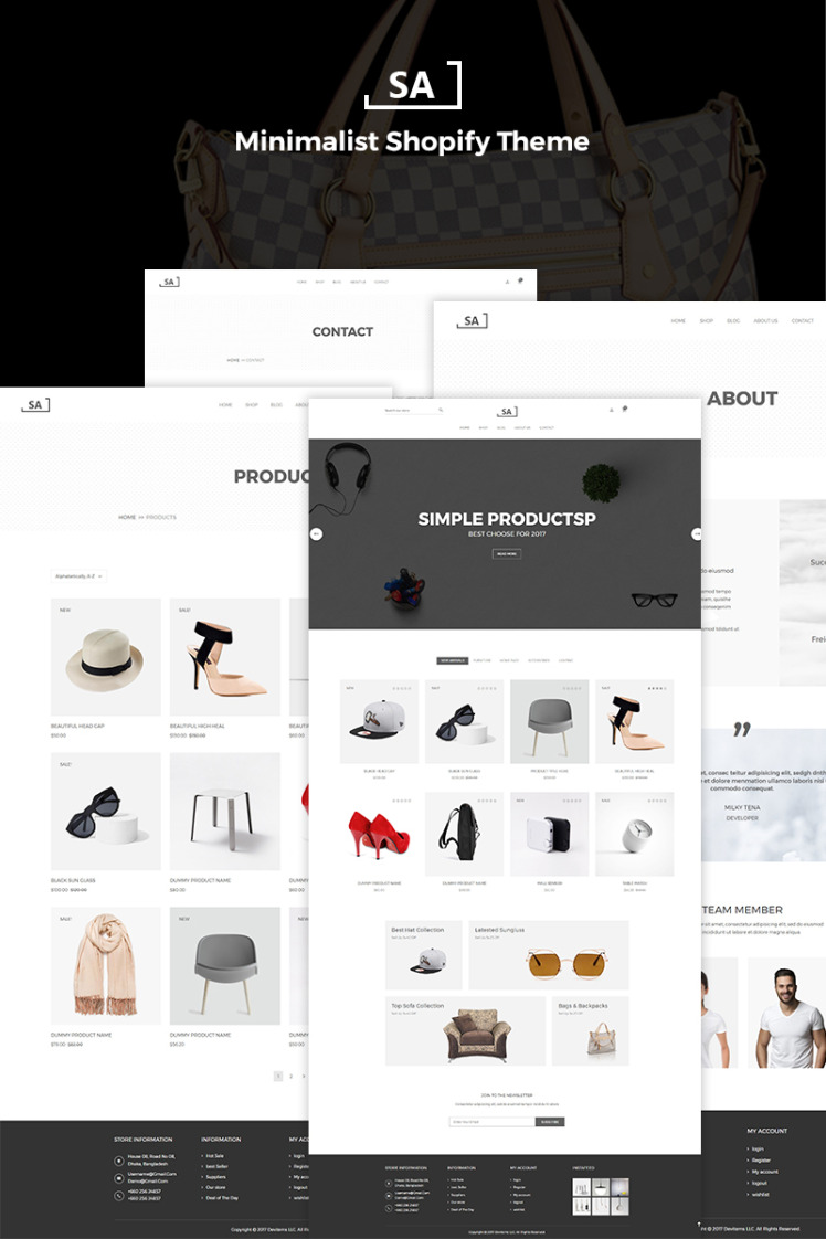 Sa Minimalist Shopify Theme #70161