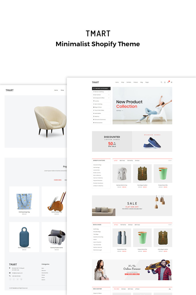 Tmart Minimalist Shopify Theme #70254