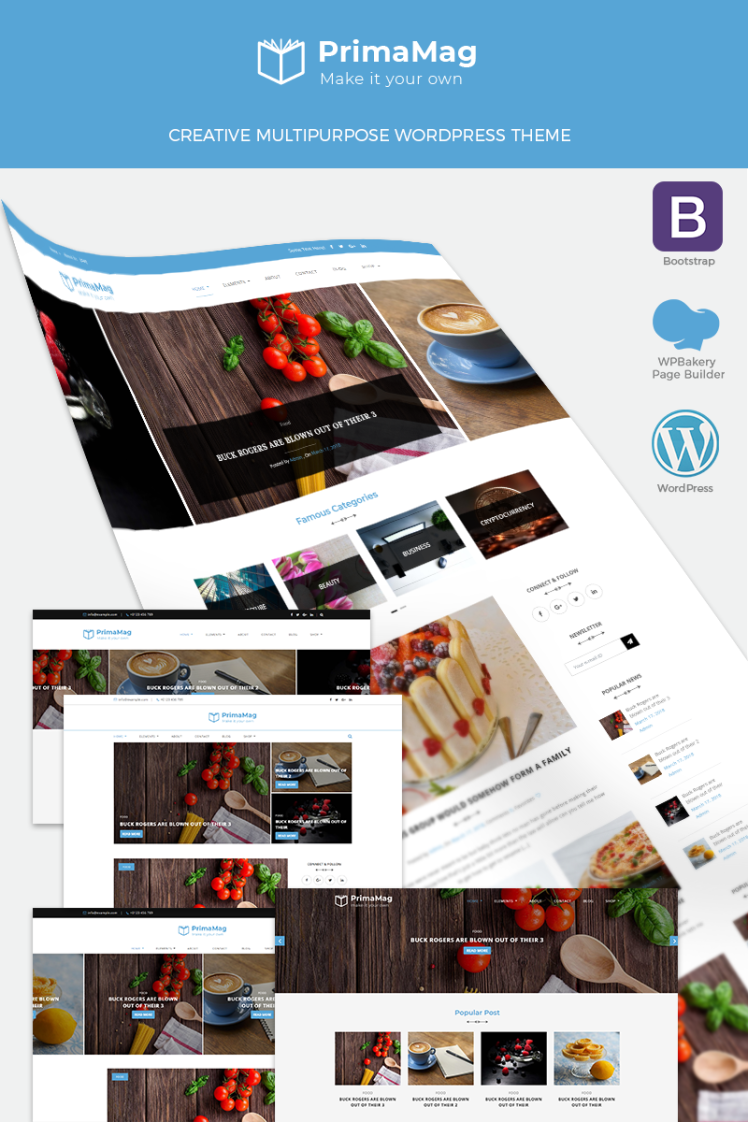 PrimaMag Magazine and Blog WordPress Theme