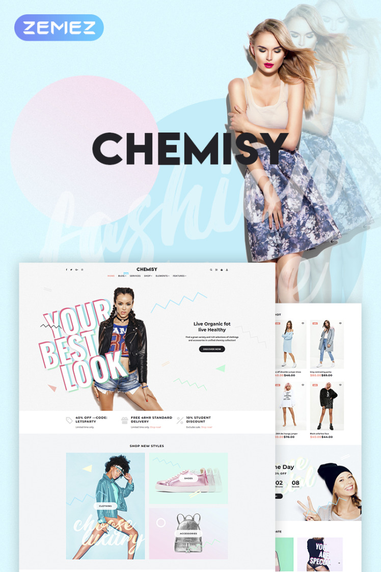 Chemisy Clothes Elementor WooCommerce Theme