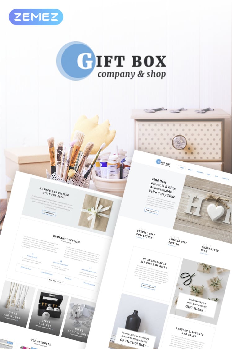 Gift Box Handmade Gifts Store Elementor WooCommerce Themes