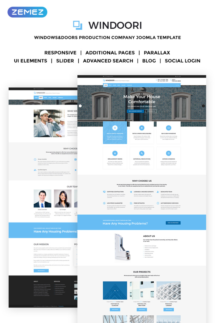 Windoori Windows Doors Production Company Joomla Templates