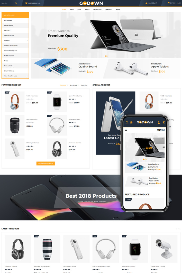 GoDown Multi Purpose Store WooCommerce Themes