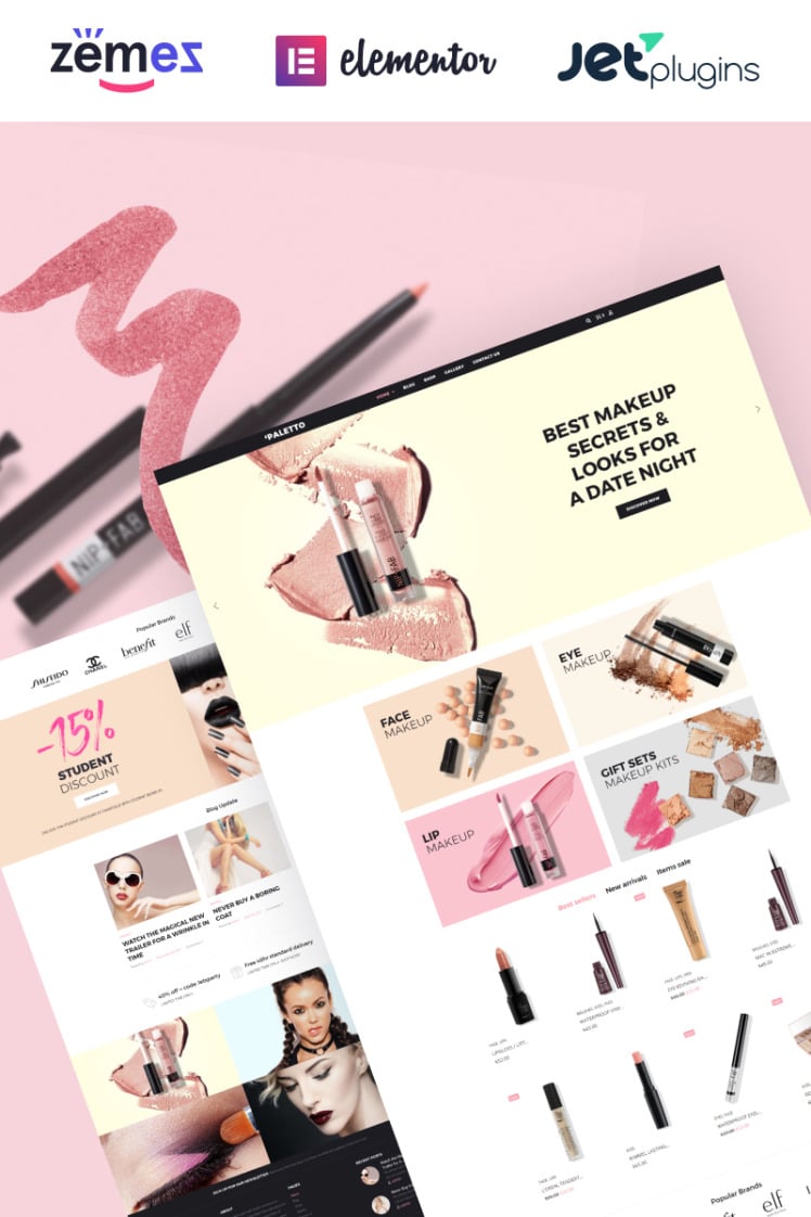 Paletto Cosmetic Store Elementor WooCommerce Themes