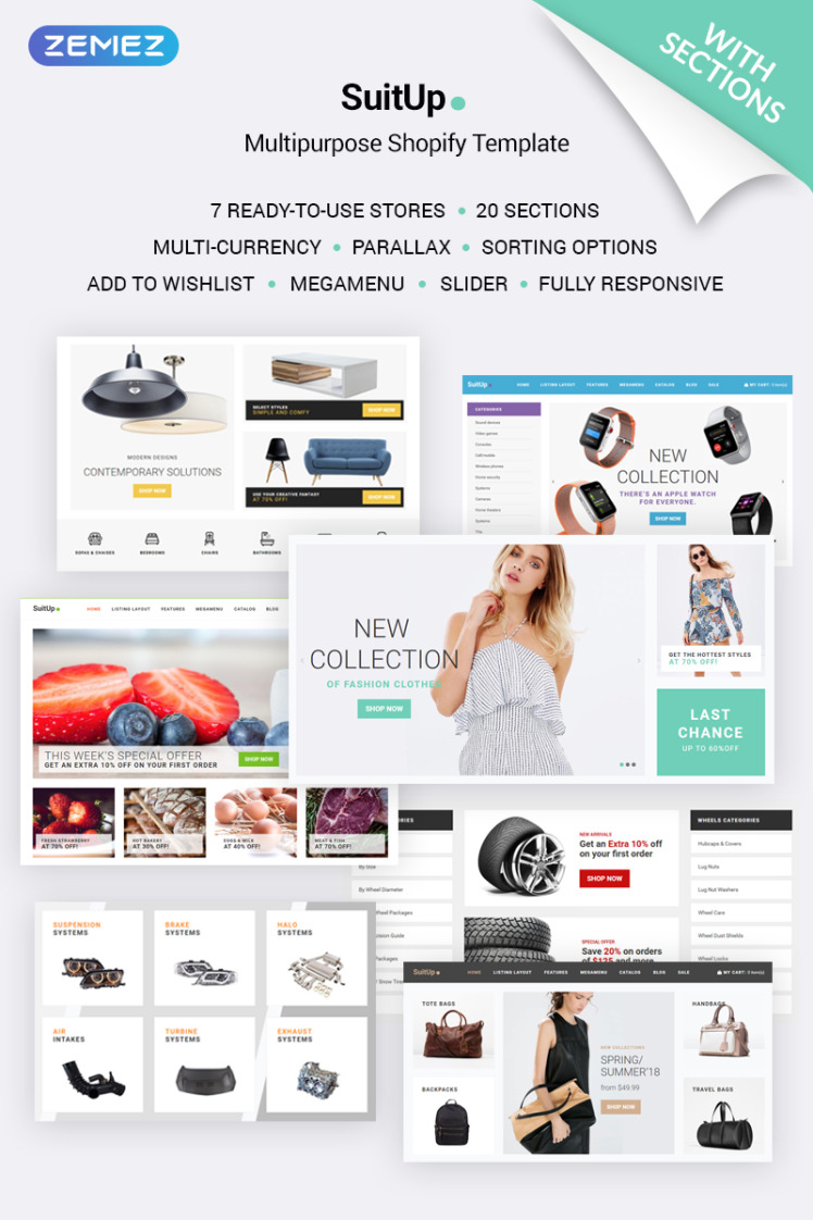 SuitUP Multipurpose Online Store Shopify Themes
