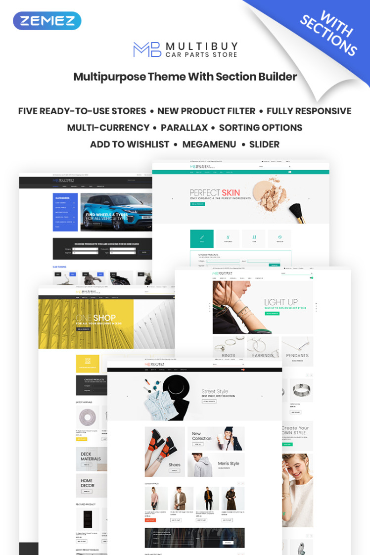 Multibuy Multipurpose Store Shopify Theme #71066