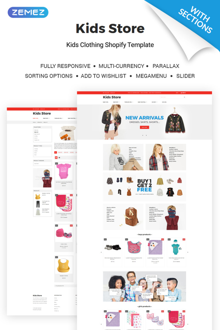 Kids Clothing Store Shopify Theme #71168