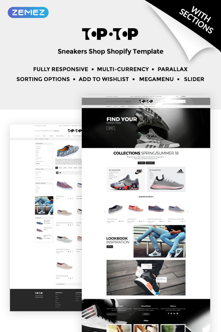 Top Top Gym Shoes Shopify Theme #71148