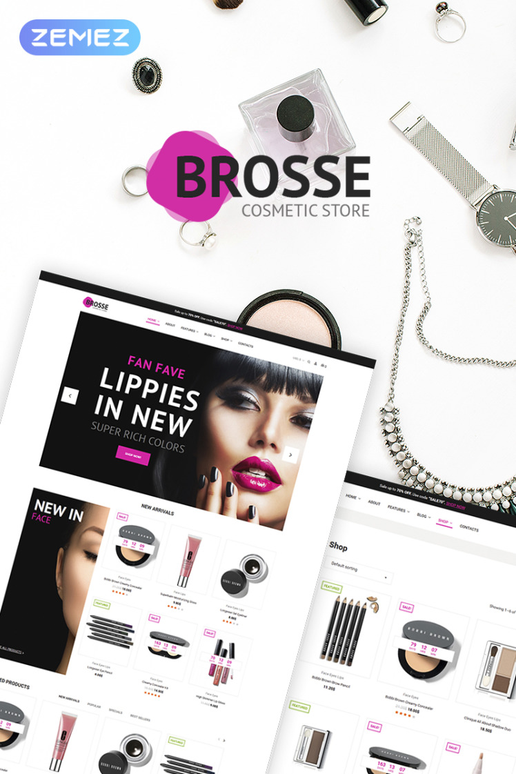 Brosse Cosmetic Store Elementor WooCommerce Theme