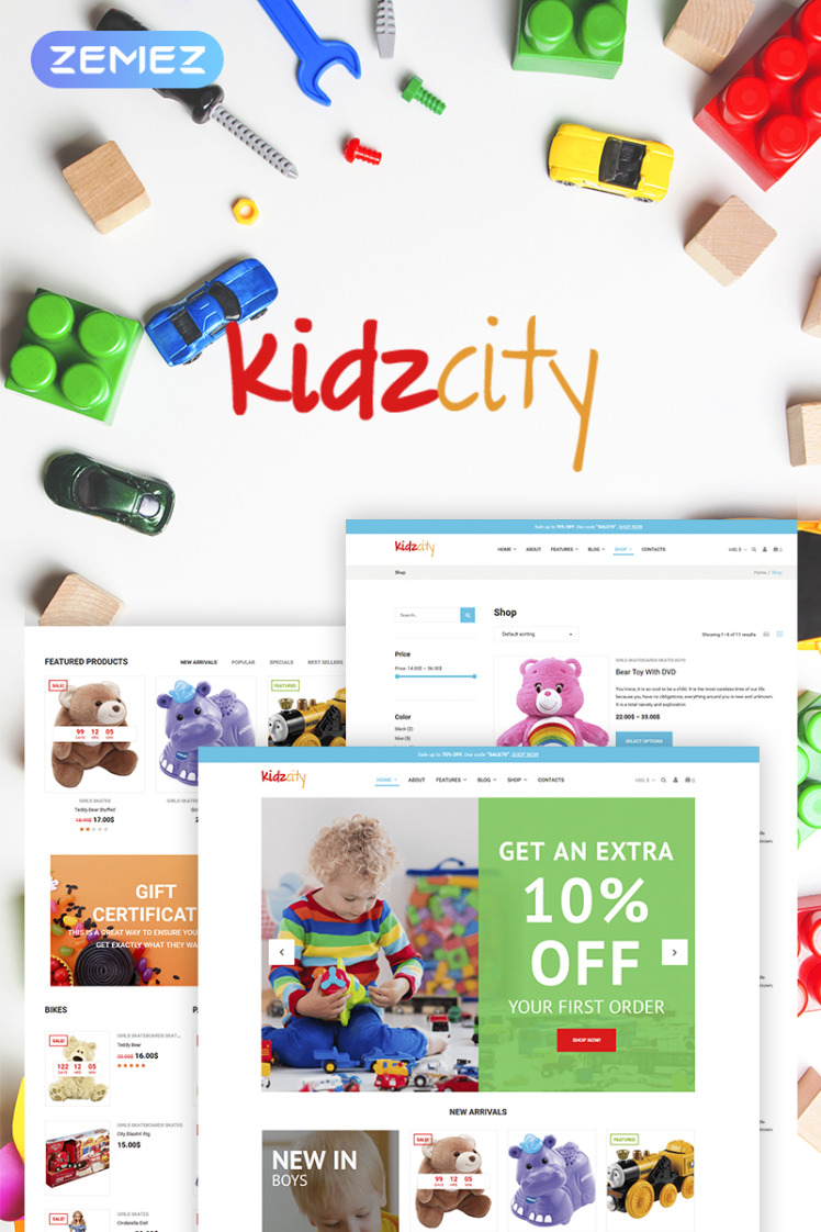 Kidz City Kids Store Elementor WooCommerce Themes