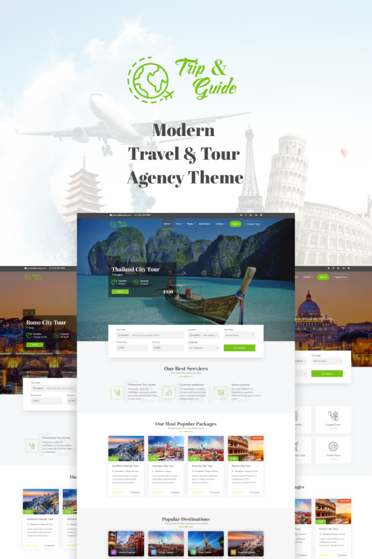 Trip Guide Tour Travel Travel Agency WordPress Theme