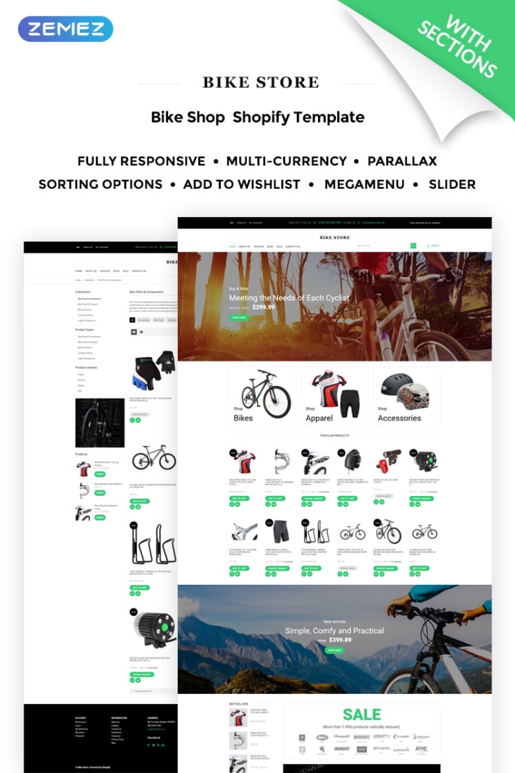 Bike Store Responsive Shopify Theme #71319