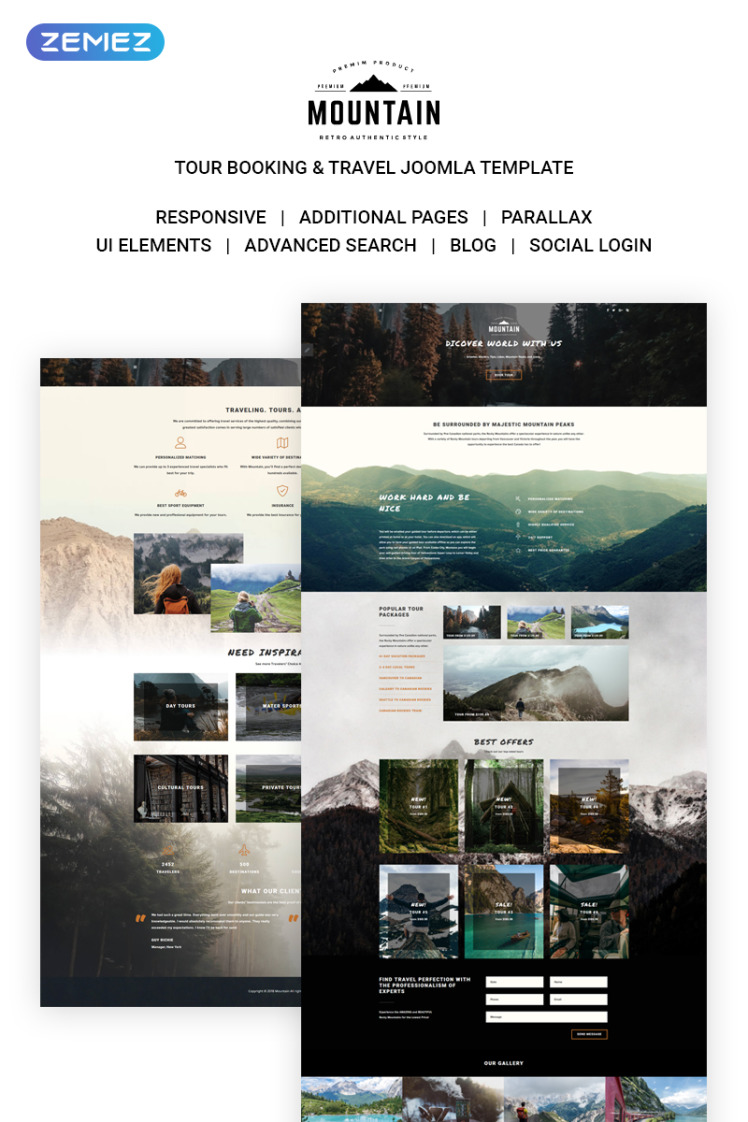 Mountain Tours Joomla Templates