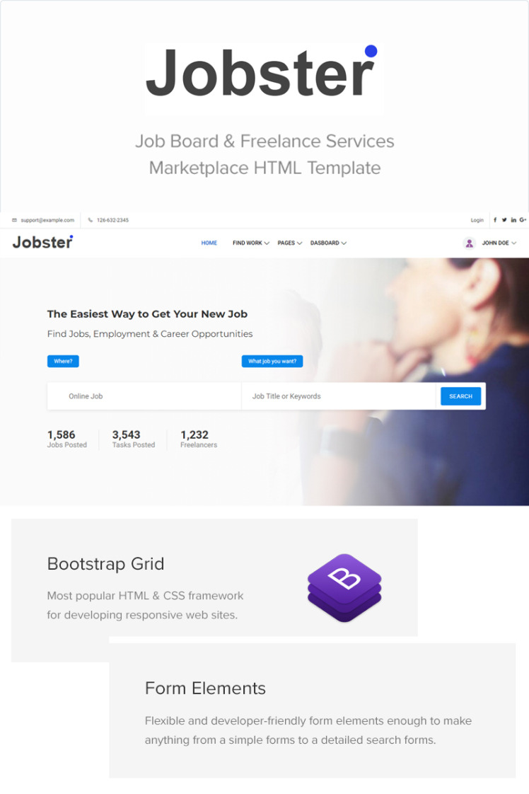 Jobster Jobster - Job Board Website Template #71496