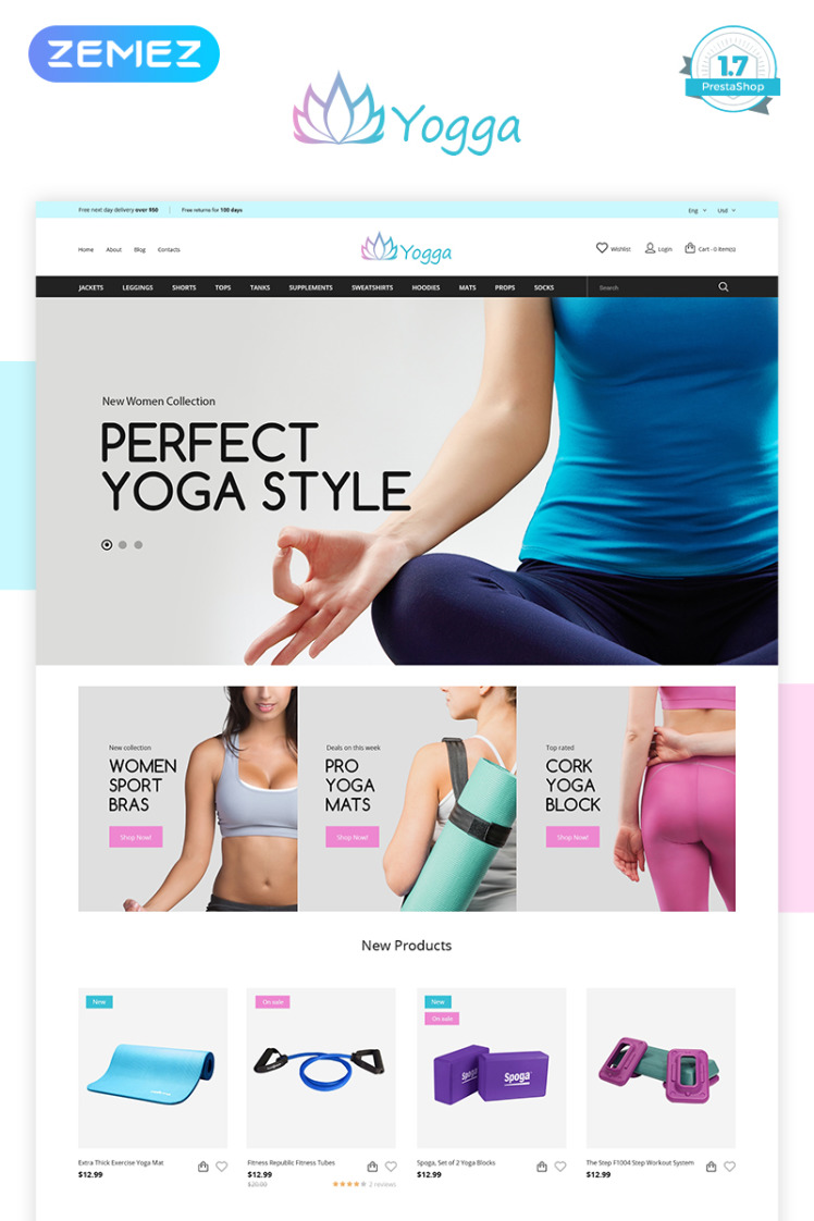 Yogga Sports Shop PrestaShop Themes