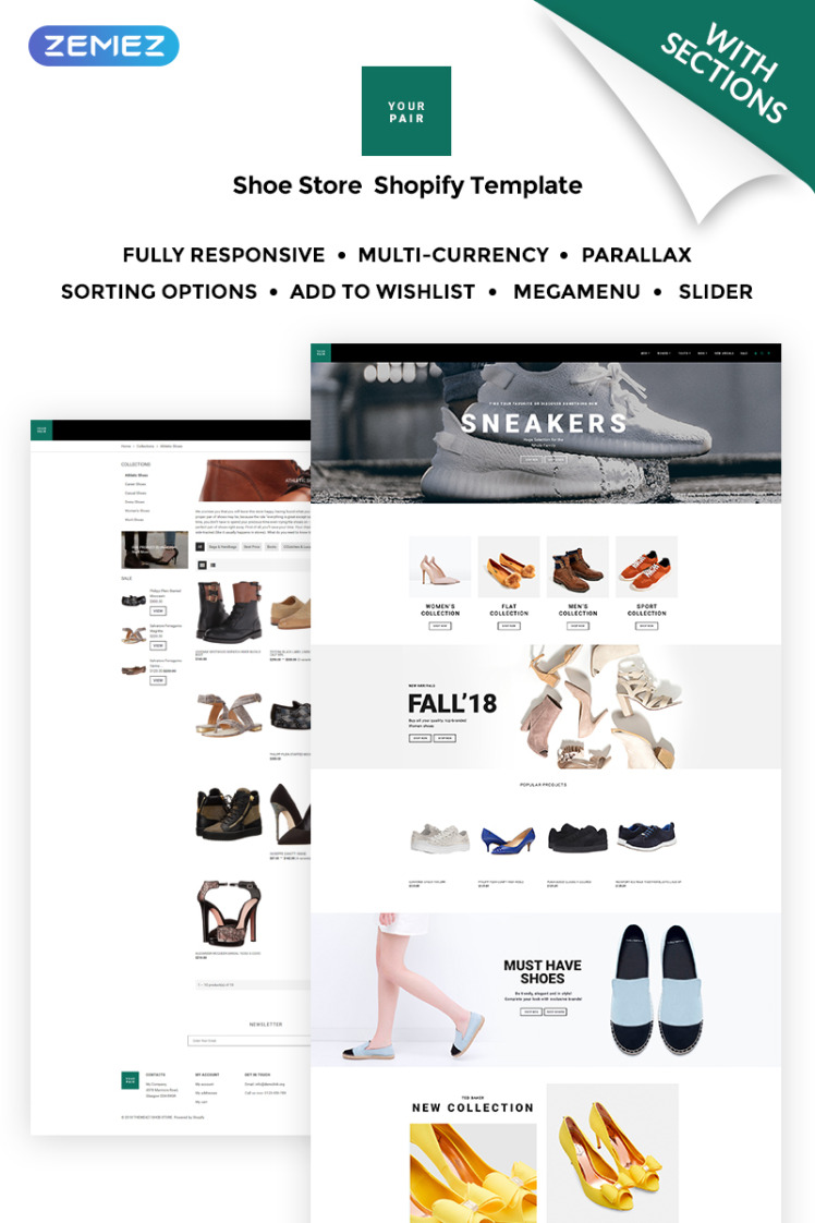 Your Pair Shoe Store Shopify Theme #71477