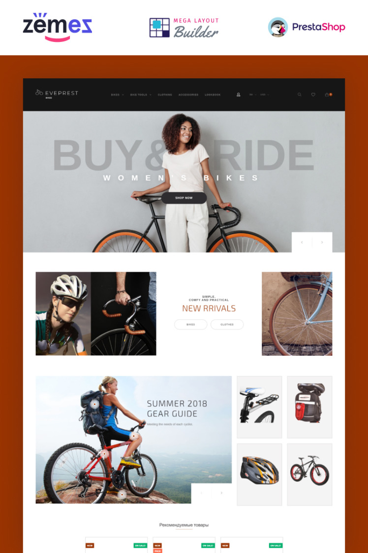 Eveprest Bike Bike Store PrestaShop Themes